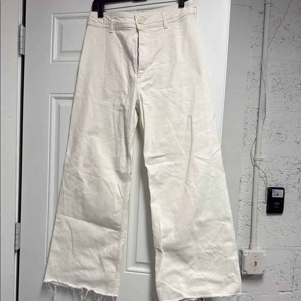 Zara White Flare Wide Leg Jeans Size 8 NEVER WORN